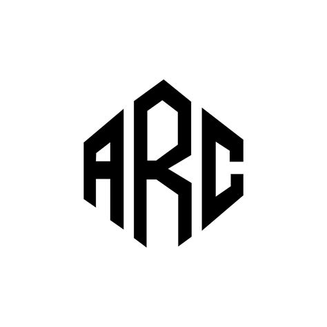 ARC letter logo design with polygon shape. ARC polygon and cube shape ...