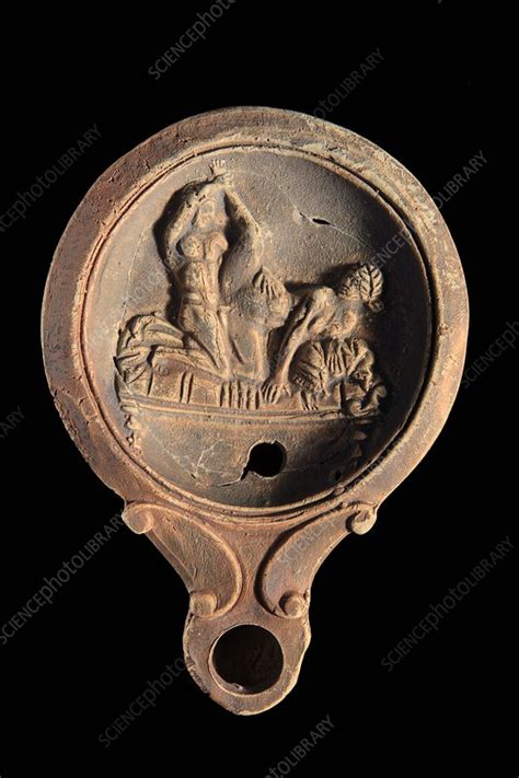 Roman oil lamp - Stock Image - C038/5886 - Science Photo Library