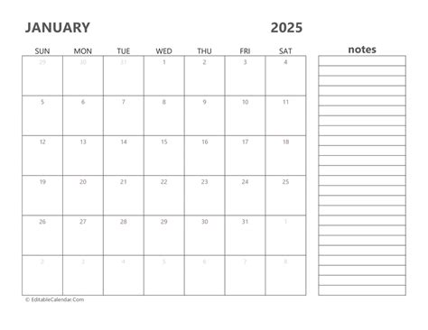 2025 Calendar January Printable - Verna Horvath