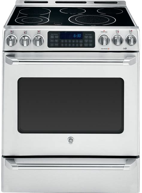 GE Cafe 30" Stainless Slide-In Electric Range - CS980STSS