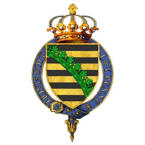 Garter encircled arms of Albert, King of Saxony - Category:Coats of arms of the Kingdom of ...