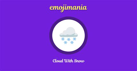 🌨 Cloud With Snow emoji Copy & Paste - Emojimania