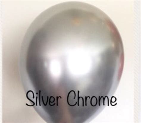 Silver Balloons Chrome Silver Latex Balloons Silver Birthday Party ...