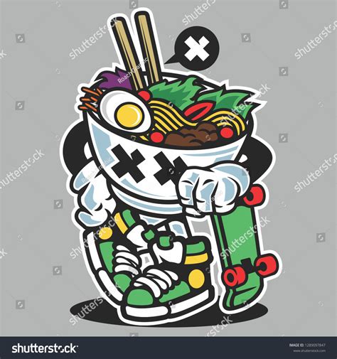 Ramen Style Cartoon Character Stock Vector (Royalty Free) 1289097847 | Shutterstock