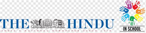 Chennai The Hindu School Newspaper Logo, hindu, blue, text, india png | PNGWing