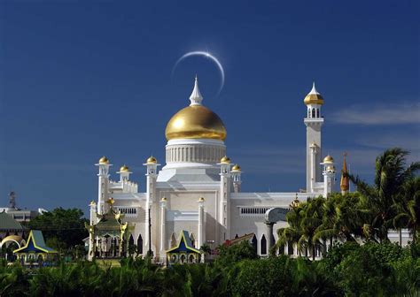 Brunei. The Sultan Omar Ali Saifuddien Mosque. - PICRYL - Public Domain ...