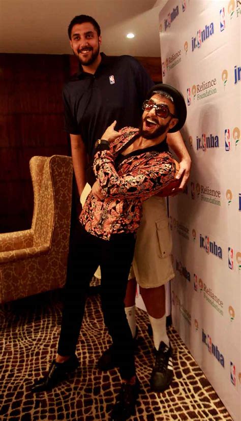 Tall and short of it: Priyanka Chopra, Ranveer Singh meet Sim Bhullar, NBA’s first player of ...