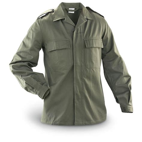 6 New Belgian Field Shirts, Olive Drab - 166469, Shirts at Sportsman's ...