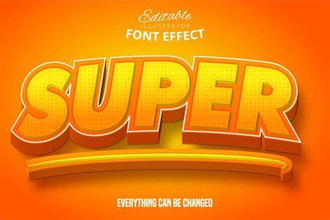 Super text, 3d editable font effect