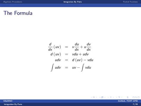 Benginning Calculus Lecture notes 15 - techniques of integration