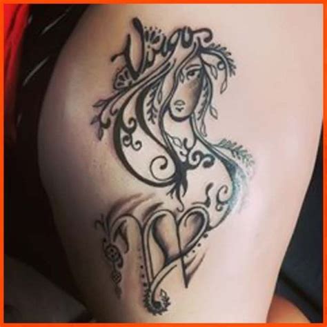 Striking Virgo Thigh Tattoos Virgo Tattoos | Virgo tattoo, Virgo ...