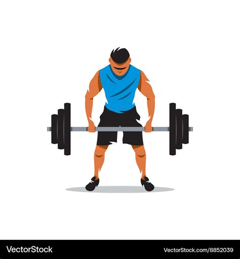 Weightlifting cartoon Royalty Free Vector Image