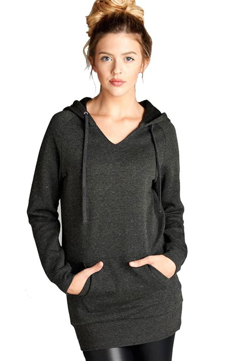 Womens Raglan V Neck Long Sleeve Pullover Basic Hoodie Sweater - Walmart.com