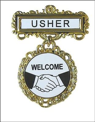 Usher Badge, Fancy Round - Christianbook.com