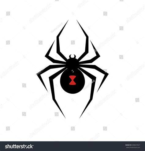 Black Widow Spider Logo Vector Illustration Stock Vector (Royalty Free ...