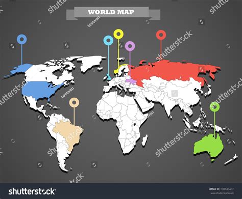 World Map Countries Template