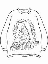 Kids N Funcom  14 coloring Pages Of Christmas ugly sweaters sketch template