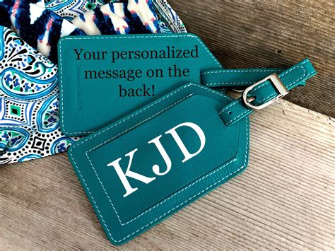 Personalized luggage tags, leather luggage tag, 3rd anniversary gift, engraved luggage tag ...