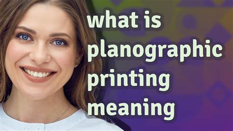 Planographic printing | meaning of Planographic printing - YouTube