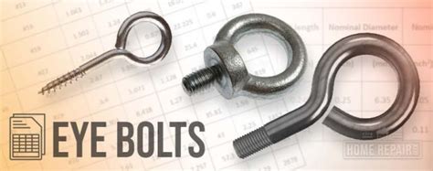 Eye Bolt Size Chart + How to Use It, Types and More | Home Repair Geek