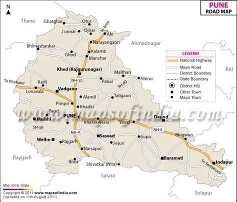 Road Map of Pune | Pune District Road Network