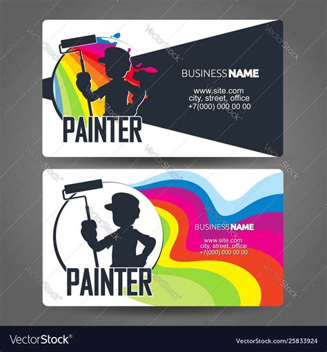 House painter business card concept Royalty Free Vector , #SPONSORED, #business, #card, #House ...