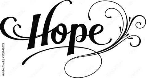 Hope - custom calligraphy text เวกเตอร์สต็อก | Adobe Stock