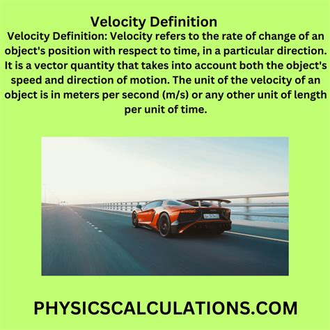 Velocity Definition: What is Velocity?