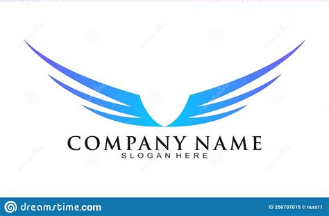 Blue Eagle Wings Vector Logo Stock Vector - Illustration of wing, attack: 256707015