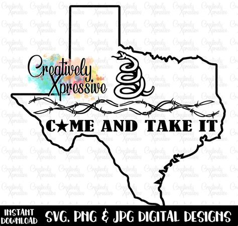 Texas Come and Take It Svg, Barbed Wire Svg, Texas Border Png, Greg Abbott Png, National Guard ...
