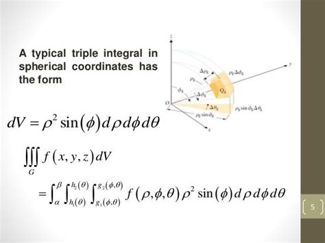 Triple integrals in spherical coordinates