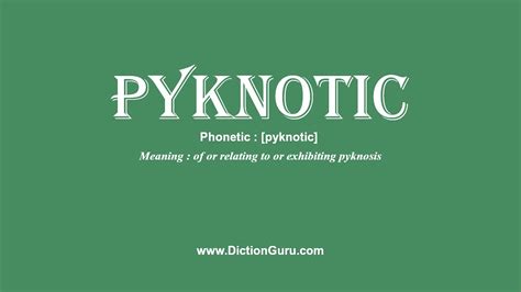 pyknotic: Pronounce pyknotic with Meaning, Phonetic, Synonyms and Sentence Examples - YouTube