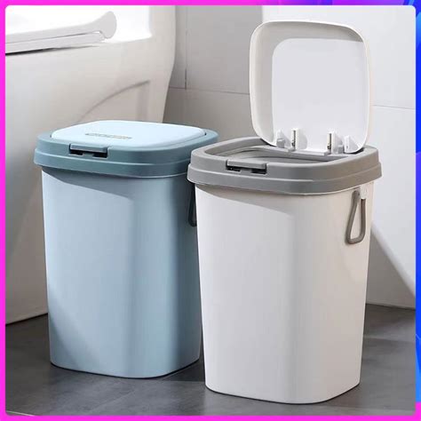 8/13/15L wall mounted dustbin dustbin with cover kitchen cabinet door inner bucket hanging ...