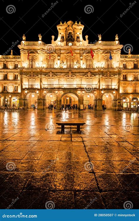 Plaza Mayor in Salamanca at Night Stock Image - Image of culture, landmark: 28050507