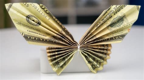 Money Gift Idea: Butterfly, dollar bill origami tutorial, easy ...