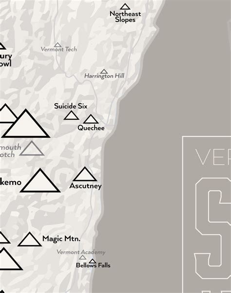 Vermont Ski Resorts Map 11x14 Print - Best Maps Ever