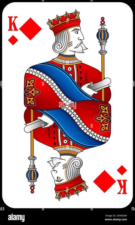 Poker playing card king diamonds. New design of playing cards Stock ...