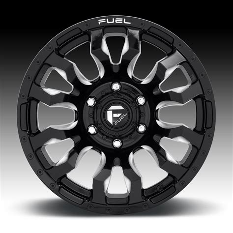 Fuel Blitz D673 Gloss Black Milled Custom Wheels Rims - D673 / Blitz ...