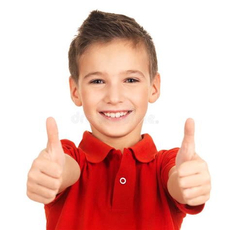 Portrait Of Cheerful Boy Showing Thumbs Up Gesture Royalty Free Stock Images - Image: 27903649