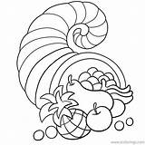 Cornucopia Coloring Pages For Preschooler  XColoringscom sketch template