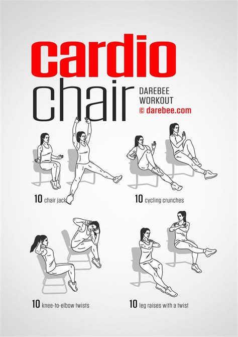 Cardio Chair Workout | Yoga für senioren, Büro übung, Übungen für senioren