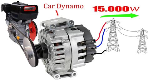 I make Car Dynamo into 220v electric Generator world's largest capacity ...