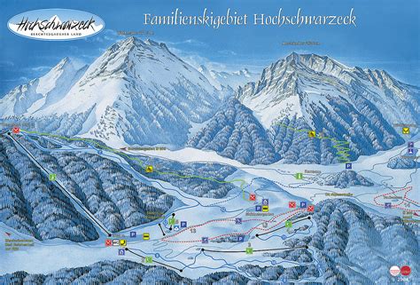 Ramsau/Hochschwarzeck Piste Map / Trail Map