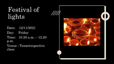 Festival of lights -Deepavali activities 2021