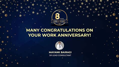 Happy 8th Work Anniversary Mayank - YouTube