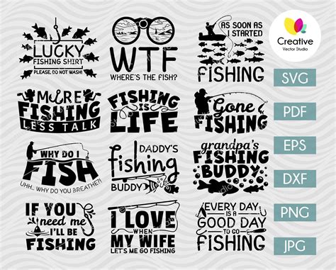 Fishing Art Svg Bundle Outdoor Sport Svg Clipart Fishing Cut Files For | The Best Porn Website