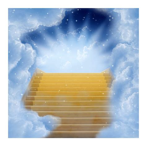 Stairway to Heaven Backdrop Gold Stairs Clouds for a - Etsy