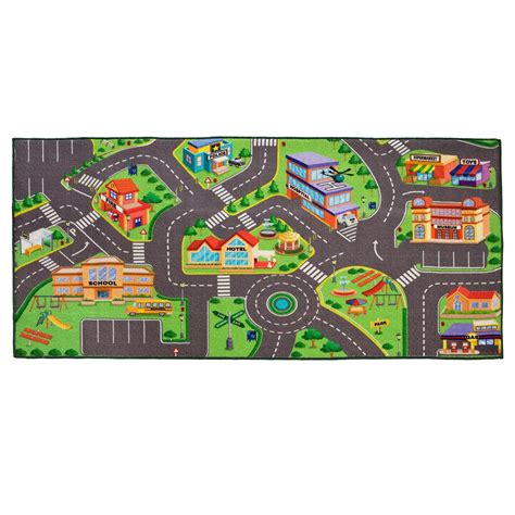 Toy Car Mat Hot Wheels Matchbox Carpet Kids Rug City Train Road Fun ...