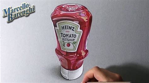 How to draw a Heinz tomato ketchup bottle - YouTube