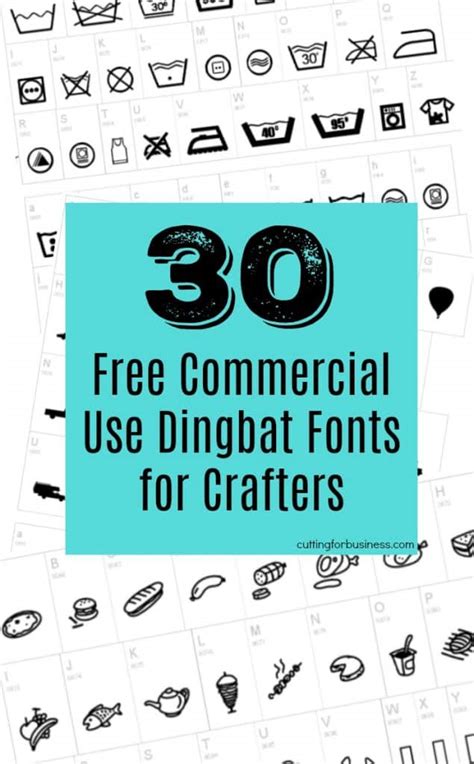 30 Free Commercial Use Dingbat Fonts for Crafters - Cutting for Business